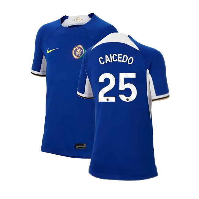 2023-2024 Chelsea Home Shirt (Kids) (Caicedo 25)-SoccerKits Hub | Buy Soccer Jerseys Online